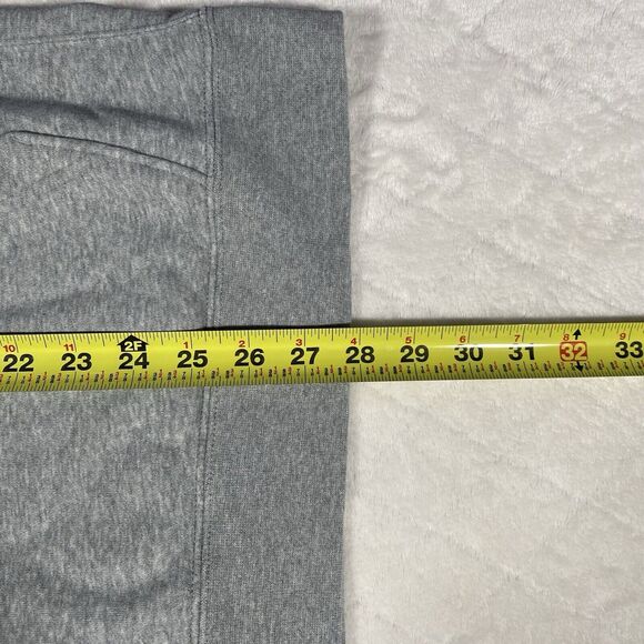 Nike Split Logo Hoodie Light Gray Red Fleece Lined Athleisure Comfy Men's Sz Lg - Picture 7 of 8